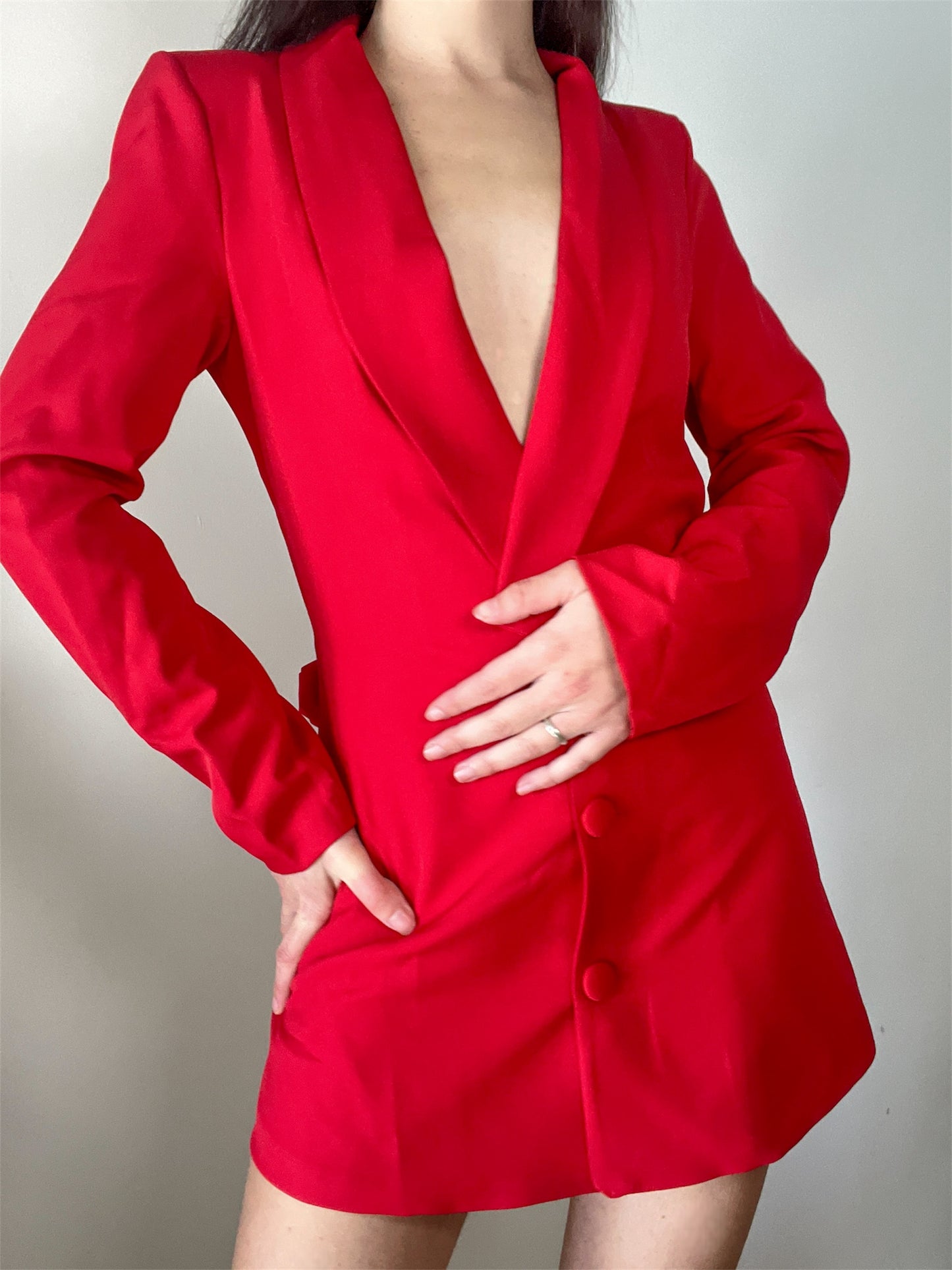 Vestido blazer rojo